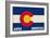 Aspen - Snowmass, Colorado State Flag-Lantern Press-Framed Art Print