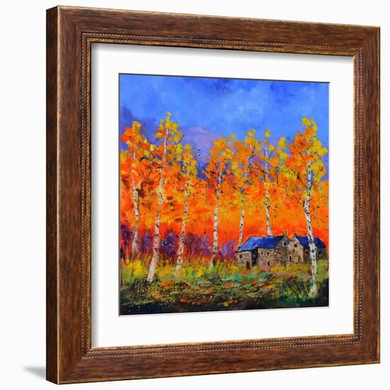 Aspen Trees in Autumn-Pol Ledent-Framed Art Print