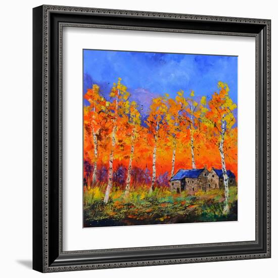 Aspen Trees in Autumn-Pol Ledent-Framed Art Print