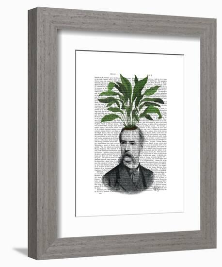 Aspidistra Head Plant Head-Fab Funky-Framed Art Print