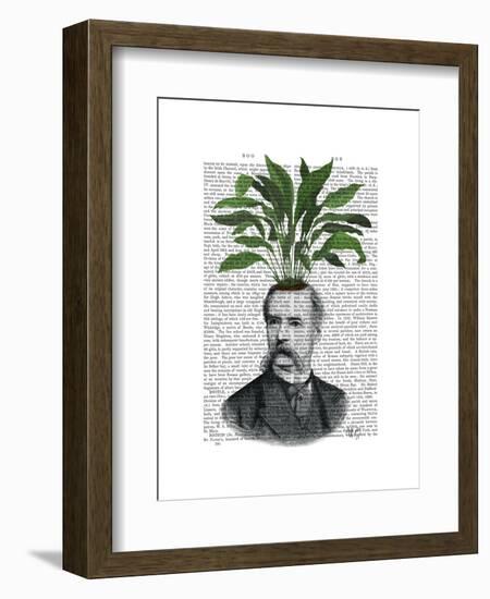 Aspidistra Head Plant Head-Fab Funky-Framed Art Print