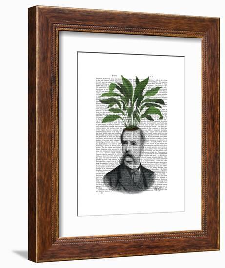 Aspidistra Head Plant Head-Fab Funky-Framed Art Print