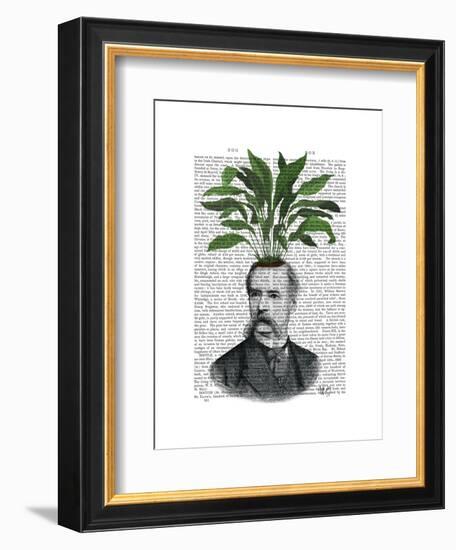 Aspidistra Head Plant Head-Fab Funky-Framed Art Print