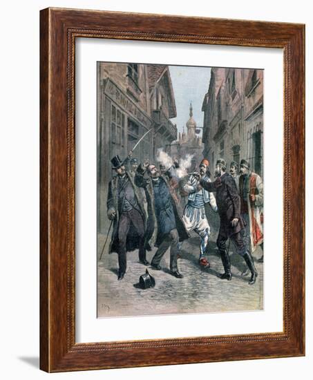 Assasination of M Beltchef in the Presence of Mr Stambouloff, Bulgaria, 1891-Henri Meyer-Framed Giclee Print