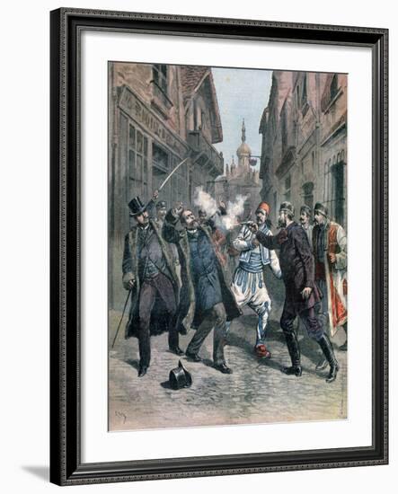 Assasination of M Beltchef in the Presence of Mr Stambouloff, Bulgaria, 1891-Henri Meyer-Framed Giclee Print