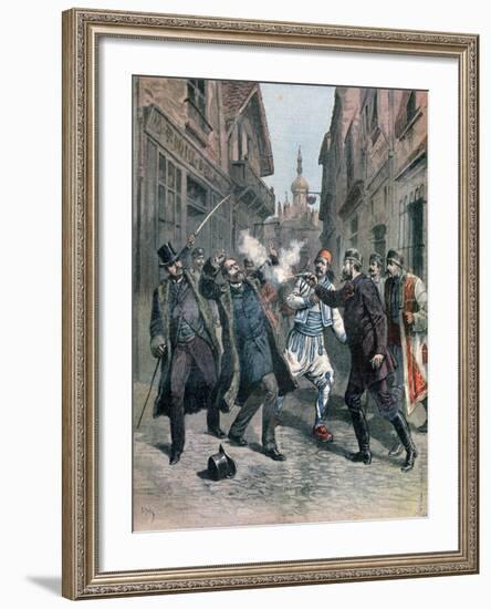 Assasination of M Beltchef in the Presence of Mr Stambouloff, Bulgaria, 1891-Henri Meyer-Framed Giclee Print