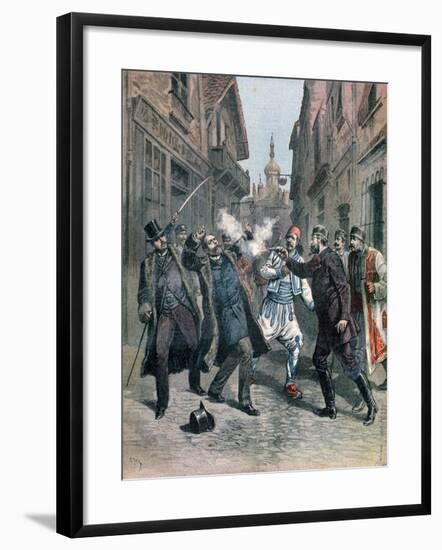 Assasination of M Beltchef in the Presence of Mr Stambouloff, Bulgaria, 1891-Henri Meyer-Framed Giclee Print