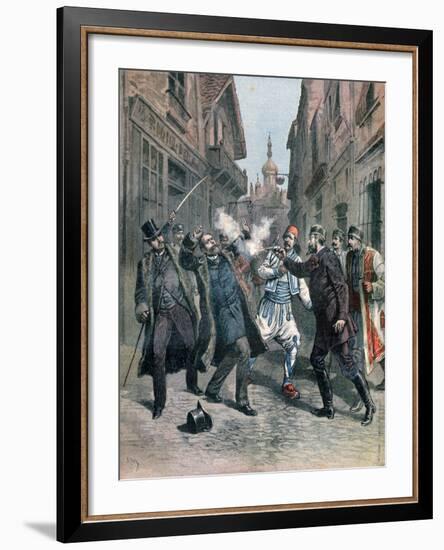 Assasination of M Beltchef in the Presence of Mr Stambouloff, Bulgaria, 1891-Henri Meyer-Framed Giclee Print