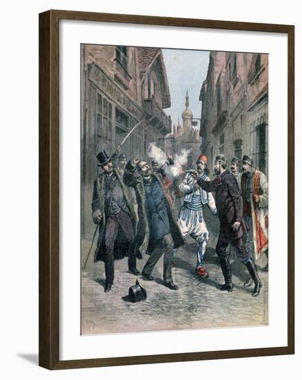 Assasination of M Beltchef in the Presence of Mr Stambouloff, Bulgaria, 1891-Henri Meyer-Framed Giclee Print