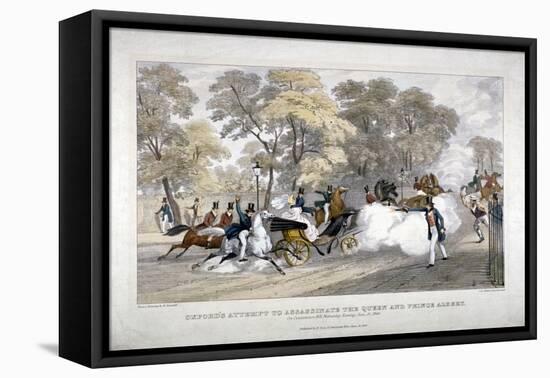 Assassination Attempt Against Queen Victoria, Constitution Hill, Westminster, London, 1840-JR Jobbins-Framed Premier Image Canvas