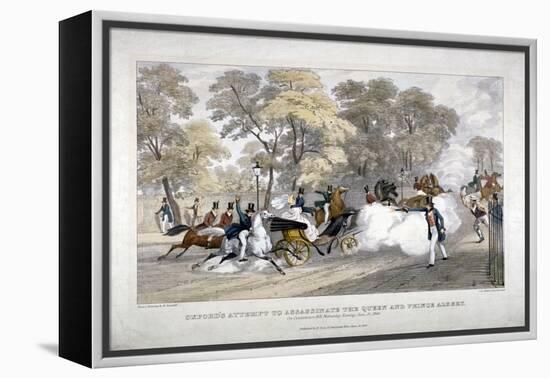 Assassination Attempt Against Queen Victoria, Constitution Hill, Westminster, London, 1840-JR Jobbins-Framed Premier Image Canvas