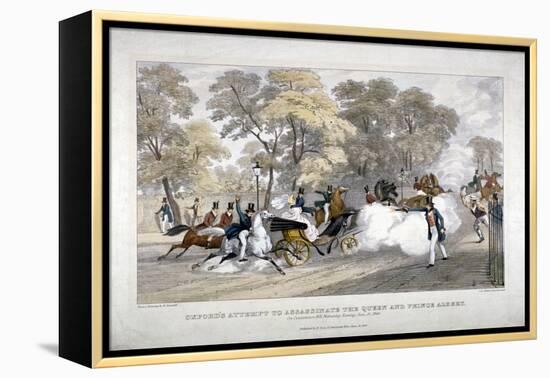 Assassination Attempt Against Queen Victoria, Constitution Hill, Westminster, London, 1840-JR Jobbins-Framed Premier Image Canvas