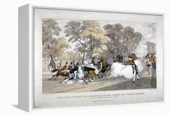 Assassination Attempt Against Queen Victoria, Constitution Hill, Westminster, London, 1840-JR Jobbins-Framed Premier Image Canvas