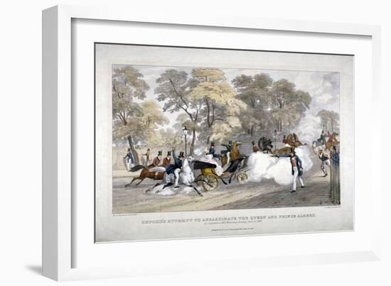 Assassination Attempt Against Queen Victoria, Constitution Hill, Westminster, London, 1840-JR Jobbins-Framed Giclee Print