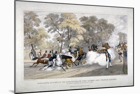 Assassination Attempt Against Queen Victoria, Constitution Hill, Westminster, London, 1840-JR Jobbins-Mounted Giclee Print