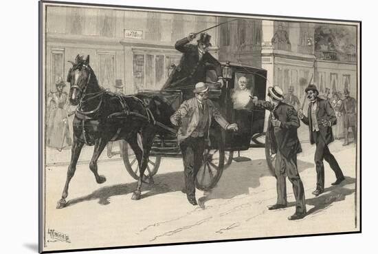 Assassination attempt on Francesco Crispi by the anarchist Lega, 1894-Italian School-Mounted Giclee Print