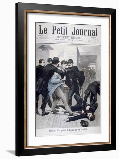 Assassination of a Policeman by an Anarchist, 1895-Lionel Noel Royer-Framed Giclee Print