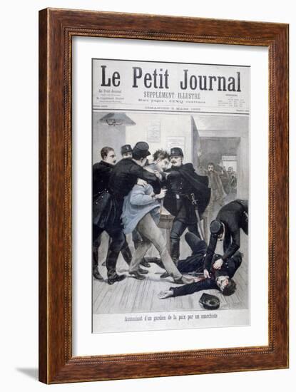 Assassination of a Policeman by an Anarchist, 1895-Lionel Noel Royer-Framed Premium Giclee Print