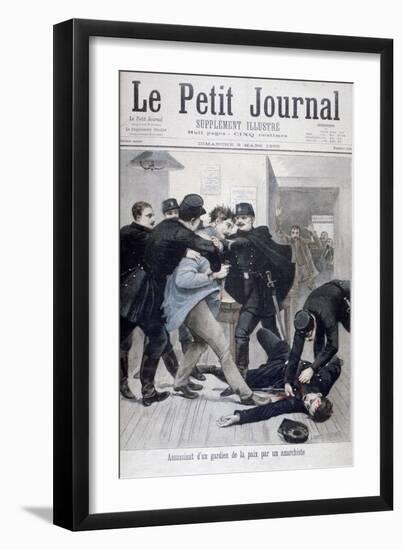 Assassination of a Policeman by an Anarchist, 1895-Lionel Noel Royer-Framed Premium Giclee Print