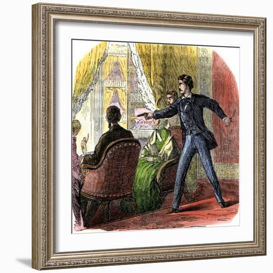 Assassination of Abraham Lincoln by John Wilkes Booth, 1865-null-Framed Giclee Print