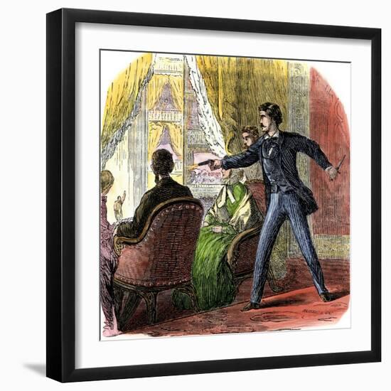 Assassination of Abraham Lincoln by John Wilkes Booth, 1865-null-Framed Giclee Print