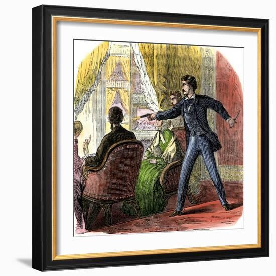 Assassination of Abraham Lincoln by John Wilkes Booth, 1865-null-Framed Giclee Print