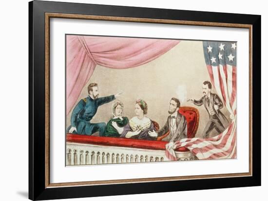 Assassination of Abraham Lincoln-Currier & Ives-Framed Giclee Print