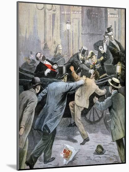 Assassination of Marie François Sadi Carnot, President of the French Third Republic, 1894-null-Mounted Giclee Print