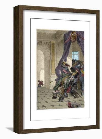 Assassination of the Duke of Buckingham-Stefano Bianchetti-Framed Giclee Print