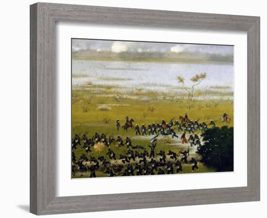 Assault of IV Column-Candido Lopez-Framed Giclee Print