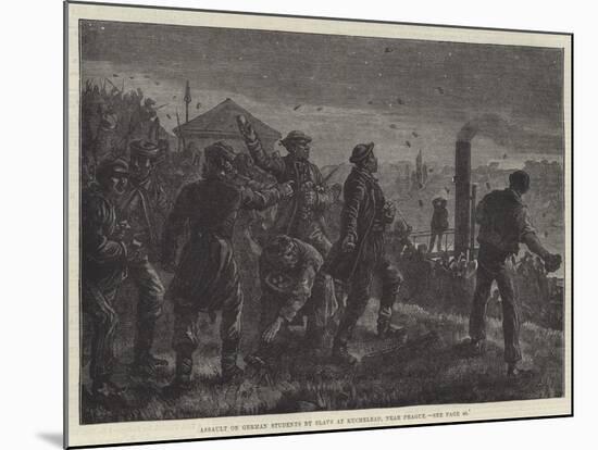 Assault on German Students by Slavs at Kuchelbad, Near Prague-Johann Nepomuk Schonberg-Mounted Giclee Print