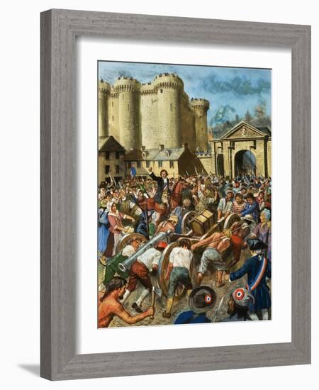 Assault on the Bastille-Clive Uptton-Framed Giclee Print