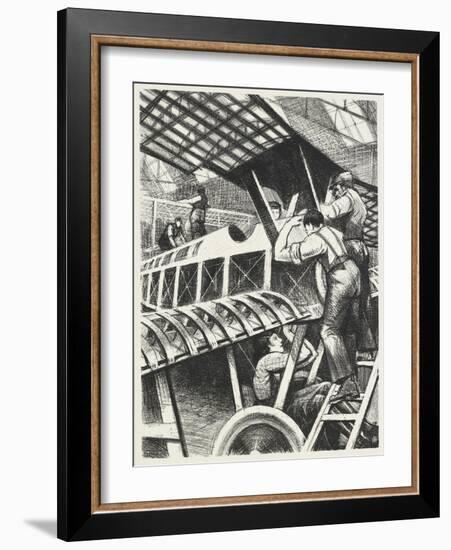 Assembling Parts, 1917 (Litho)-Christopher Richard Wynne Nevinson-Framed Giclee Print