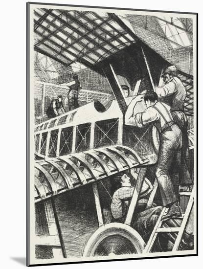 Assembling Parts, 1917 (Litho)-Christopher Richard Wynne Nevinson-Mounted Giclee Print