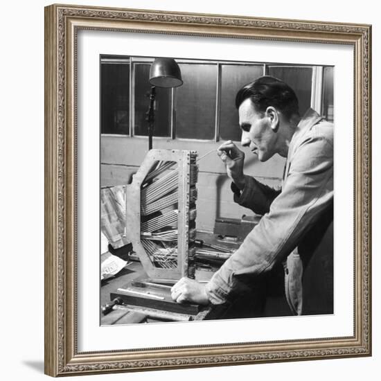 Assembling the Wiring for a Complex Machine-Heinz Zinram-Framed Photographic Print