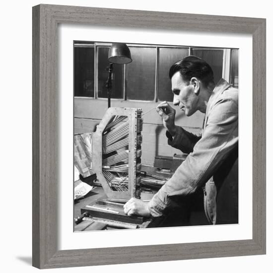 Assembling the Wiring for a Complex Machine-Heinz Zinram-Framed Photographic Print