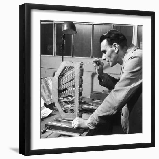 Assembling the Wiring for a Complex Machine-Heinz Zinram-Framed Photographic Print