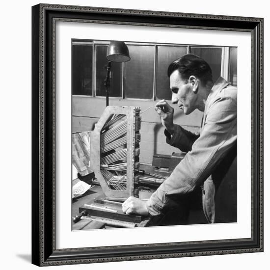 Assembling the Wiring for a Complex Machine-Heinz Zinram-Framed Photographic Print