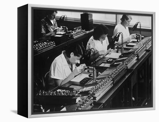 Assembly Line for Television Broadcasting Equipment at the Telefunken Manuf-German photographer-Framed Premier Image Canvas