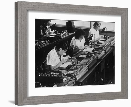 Assembly Line for Television Broadcasting Equipment at the Telefunken Manuf-German photographer-Framed Photographic Print