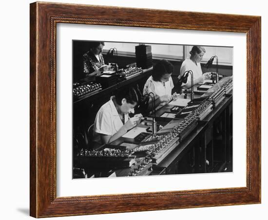 Assembly Line for Television Broadcasting Equipment at the Telefunken Manuf-German photographer-Framed Photographic Print