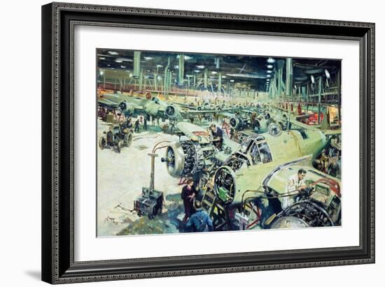 Assembly of Beaufighters-Terence Cuneo-Framed Giclee Print