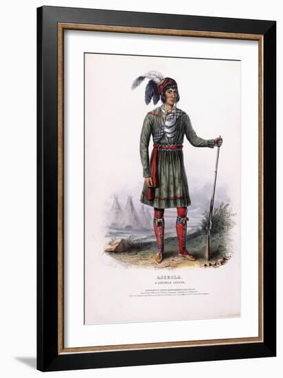 Asseola, a Seminole Leader, C.1837-1844-Charles Bird King-Framed Premium Giclee Print