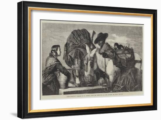 Asses Drinking-Richard Ansdell-Framed Giclee Print