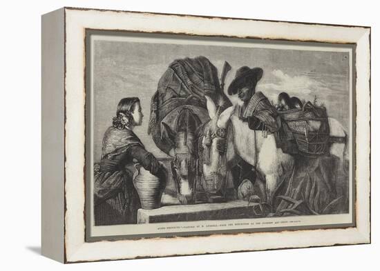 Asses Drinking-Richard Ansdell-Framed Premier Image Canvas