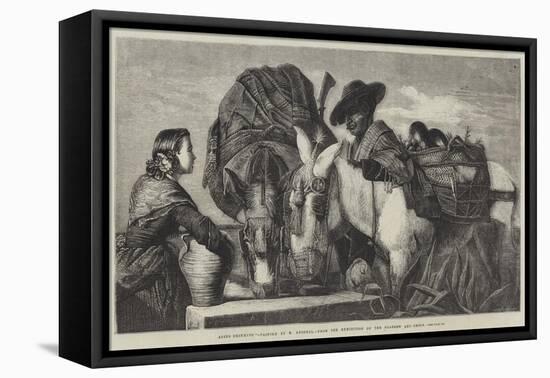 Asses Drinking-Richard Ansdell-Framed Premier Image Canvas