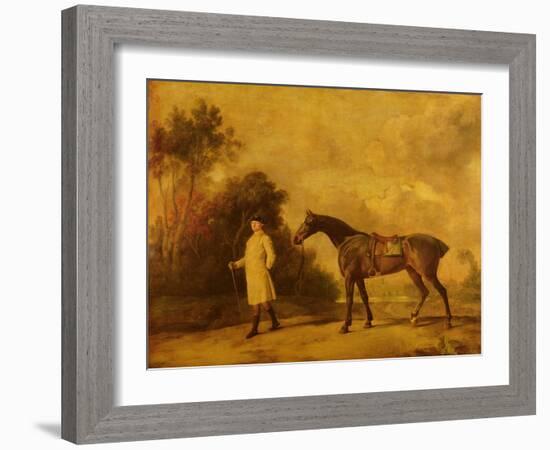 Assheton, First Viscount Curzon, and His Mare Maria, 1771 (Oil on Canvas)-George Stubbs-Framed Giclee Print