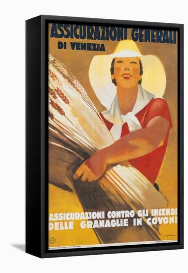 Assicurazioni Generali di Venezia (Poster for Crop Insurance)-Marcello Dudovich-Framed Stretched Canvas