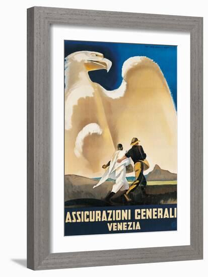 Assicurazioni Generali Venezia-Marcello Dudovich-Framed Art Print