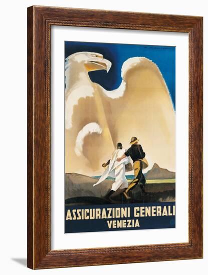 Assicurazioni Generali Venezia-Marcello Dudovich-Framed Art Print